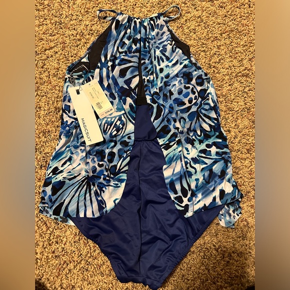 Magicsuit NWT blue printed swimsuit - Picture 2 of 5